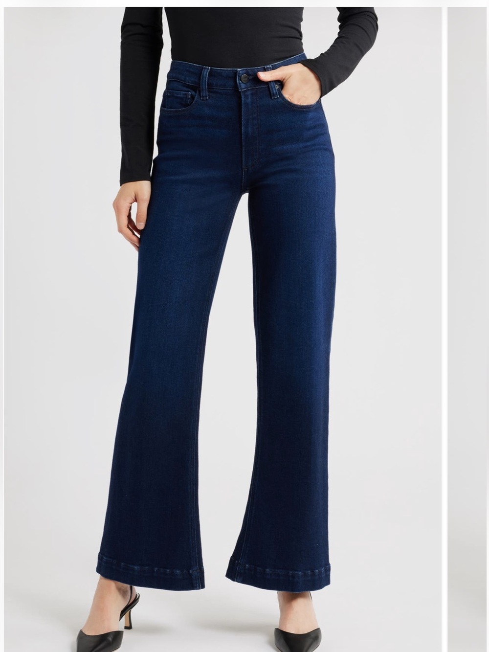 PAIGE Leenah High Waist Wide-Leg Jeans